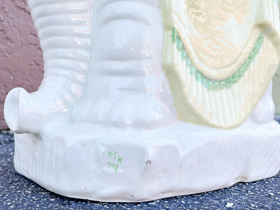Ceramic Elephant Garden Seat
