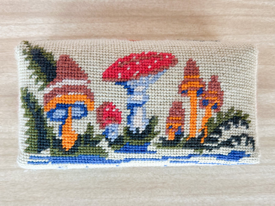 Mushroom Needlepoint Doorstop