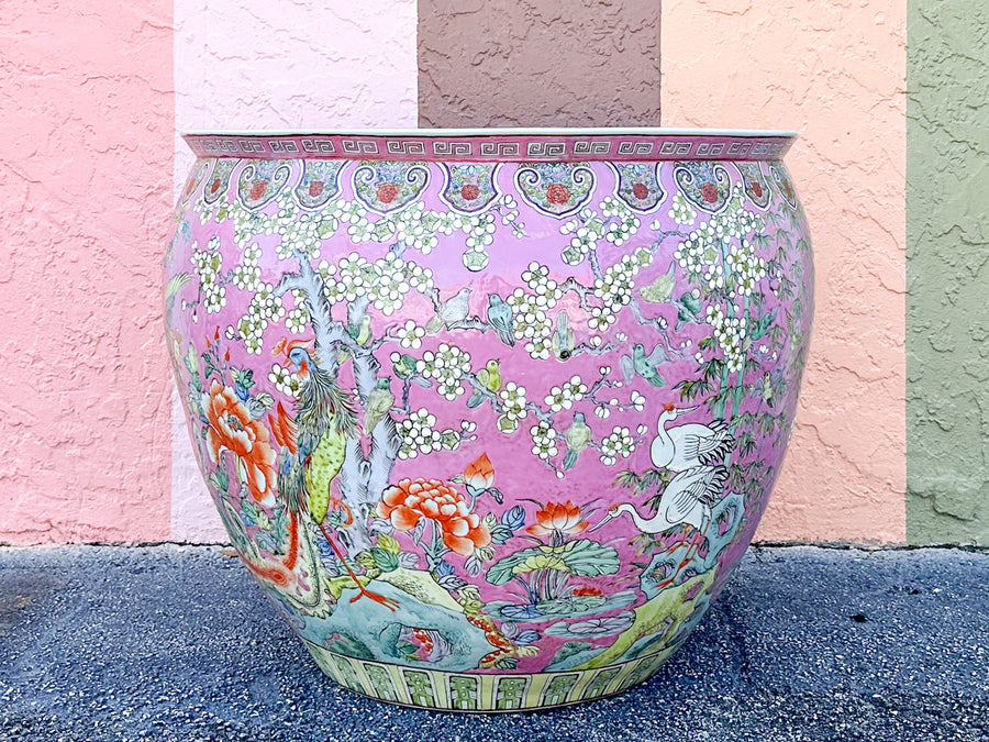 Huge Palm Beach Chic Cachepot