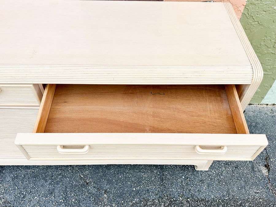 Coastal Pencil Reed Rattan Credenza