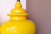 Pair of Yellow Ginger Jar Lamps