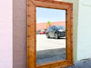 Large Faux Bamboo and Rattan Mirror