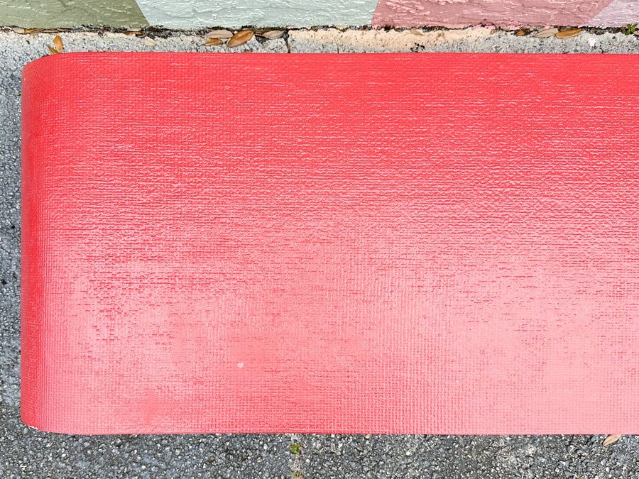 Red Hot Grasscloth Waterfall Coffee Table