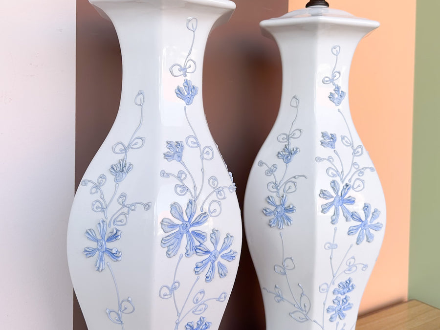 Pair of Baby Blue Icing Lamps