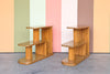 Pair of Frankl Style Two Tier Rattan Side Tables