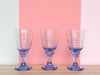 Set of Six Pretty Blue Goblets