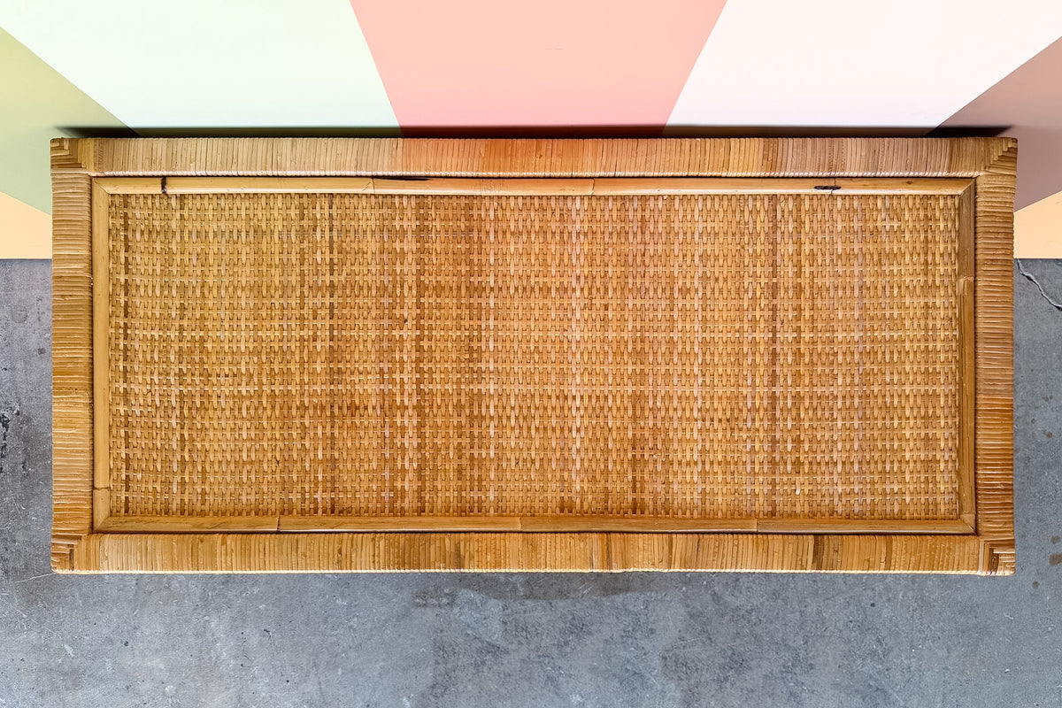 Island Style Rattan Wrapped Desk