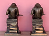Reading Monkey Brass Bookends