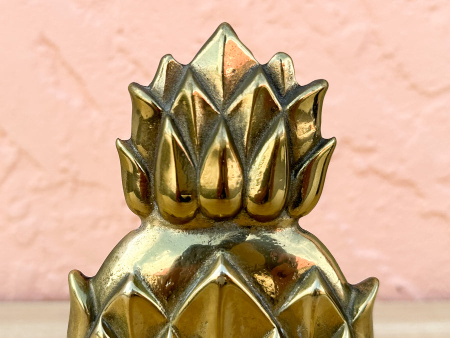 Pair of Brass Pineapple Bookends