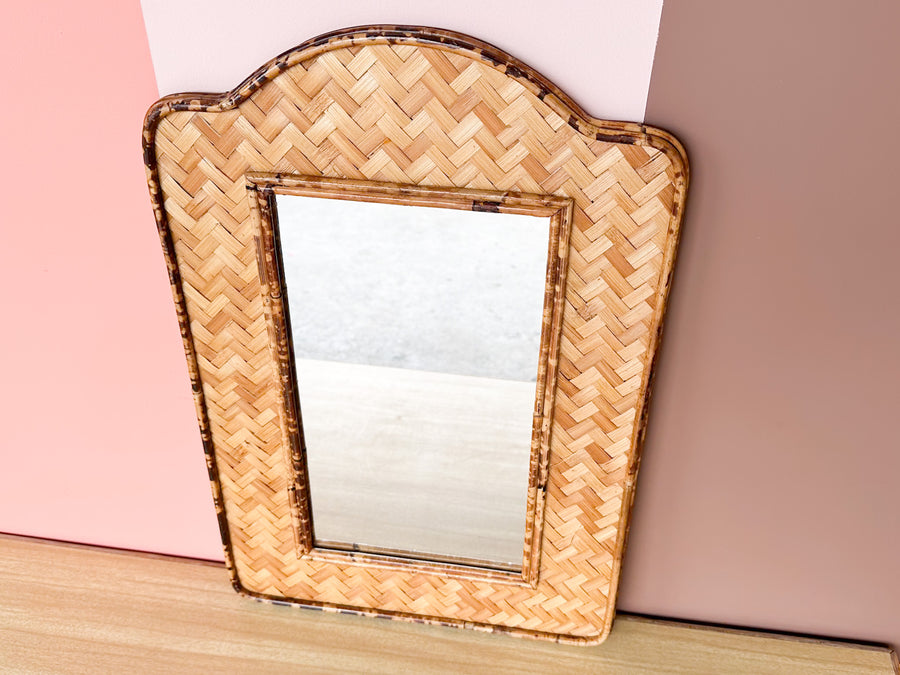 Petite Island Style Woven Mirror