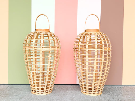 Pair of Large Amanda Lindroth Lanterns