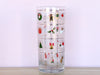 Set of Eight Culver Christmas Confetti Glassware