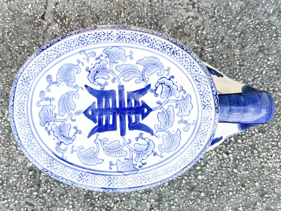 Kips Bay Show House Blue and White Elephant Garden Seat