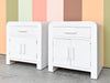 Pair of Coastal Chic Pencil Reed Nightstands