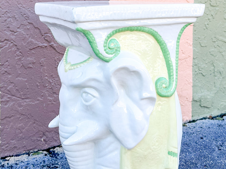 Ceramic Elephant Garden Seat