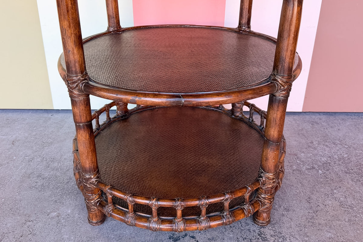 West Indies Style Rattan Side Table