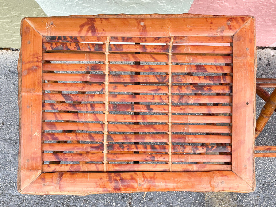 Pair of Tortoiseshell Bamboo Folding Trays