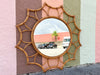 Rattan Flower Mirror