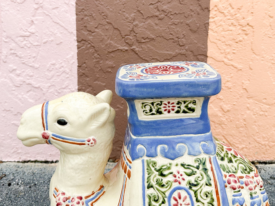 Ceramic Camel Garden Seat