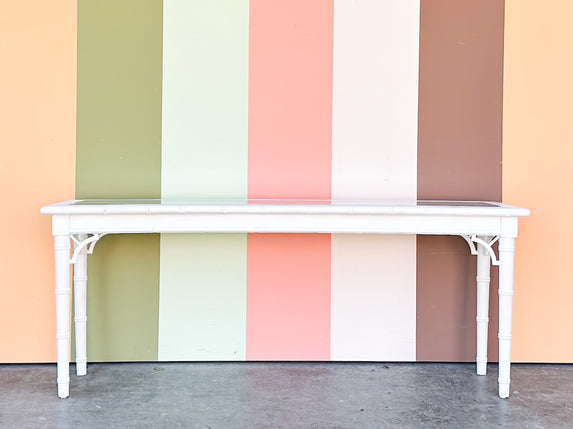 Chippendale Faux Bamboo Console
