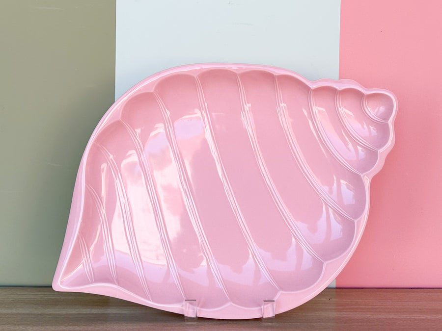 Pretty Pink Japanese Shell Platter and Bowl