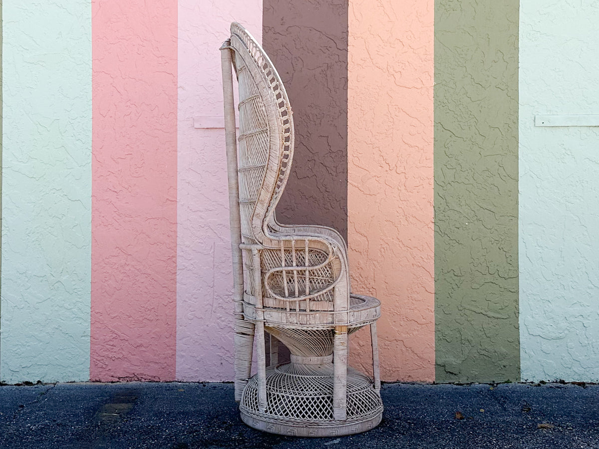 Coastal Chic Rattan Peacock Chair