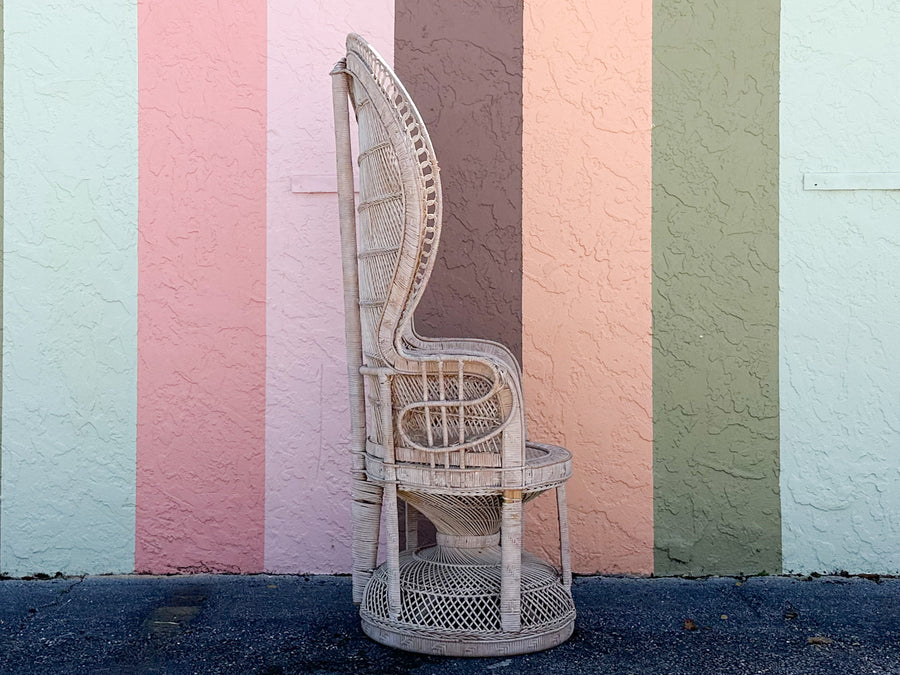 Coastal Chic Rattan Peacock Chair