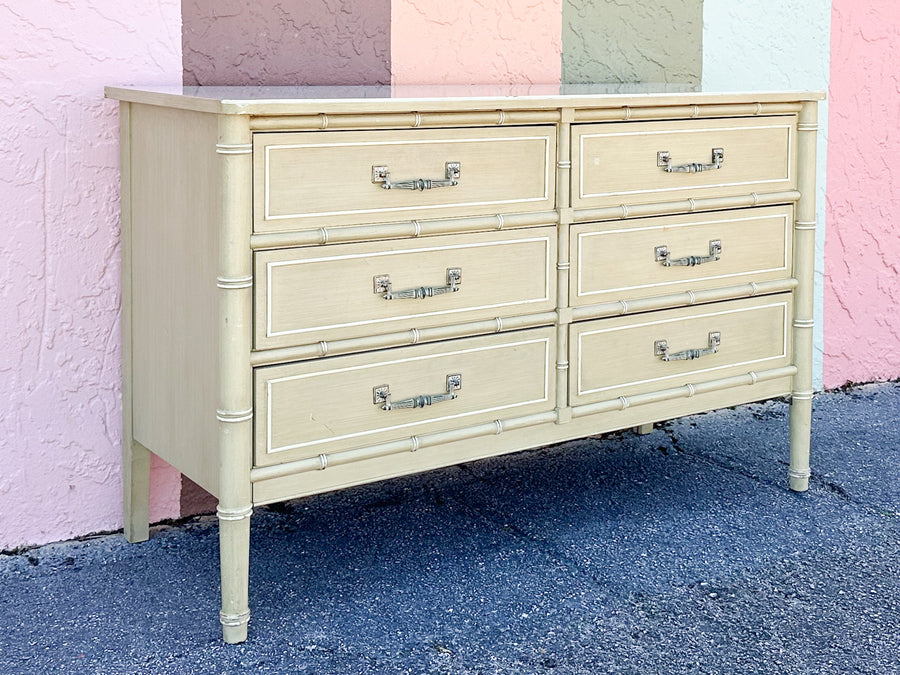 Henry Link Faux Bamboo Double Dresser