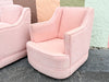 Pair of Pretty Pink Swivel Chairs