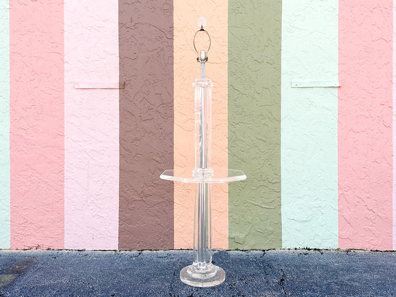 Karl Springer Style Lucite Table Lamp