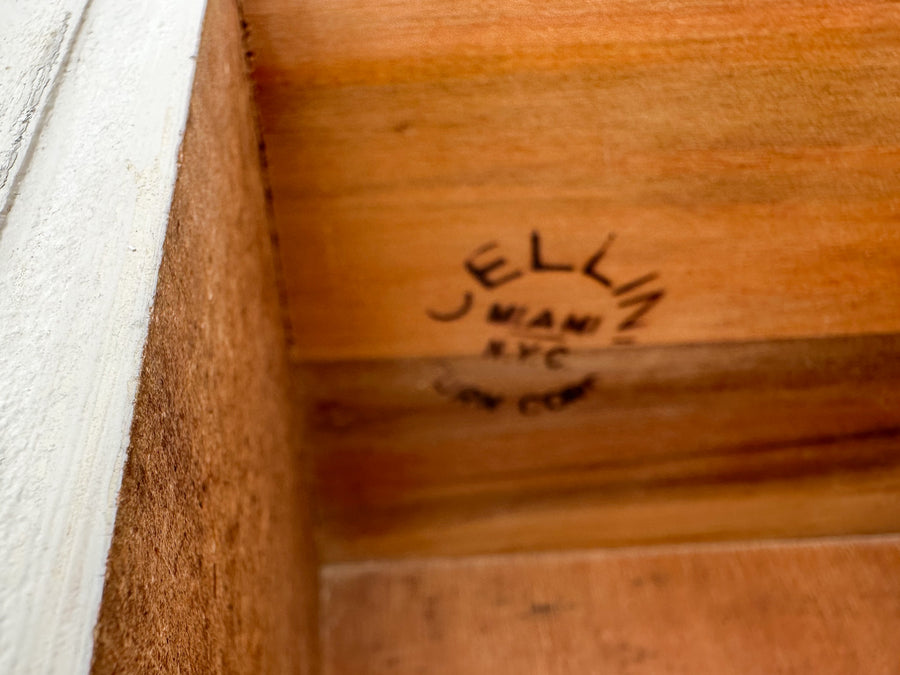 Pair of Greek Key and Faux Bamboo Nightstands