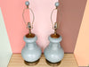 Pair of Sea Blue Crackle Lamps