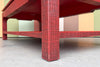 Red Linen Wrapped Coffee Table