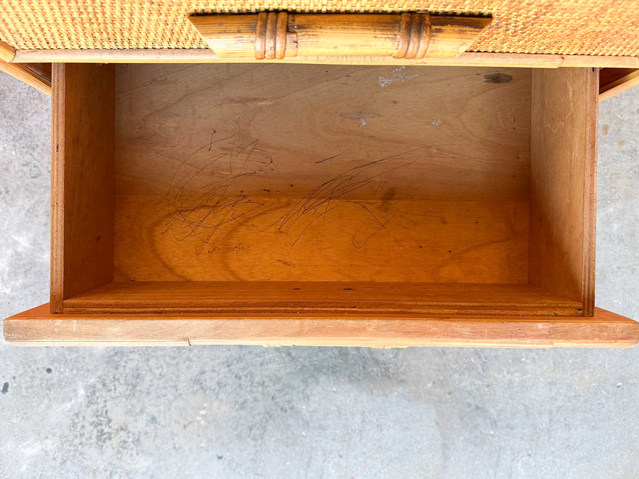 Pair of Island Style Rattan Nightstands