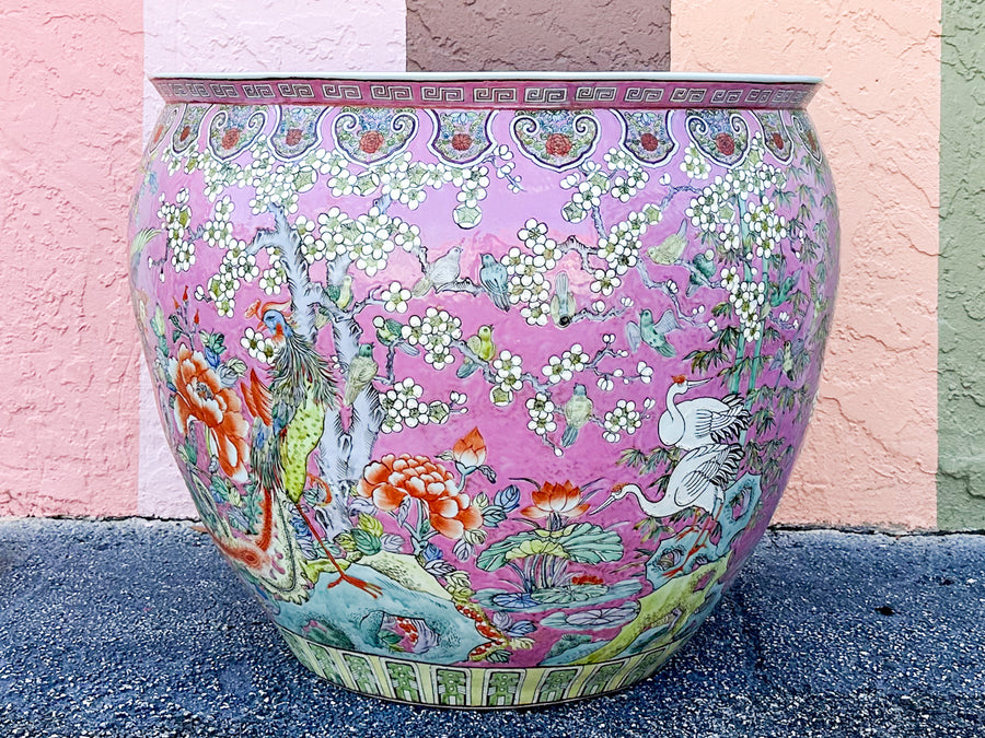 Huge Palm Beach Chic Cachepot