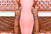 Pair of Island Chic Leather and Rattan Arm Chairs