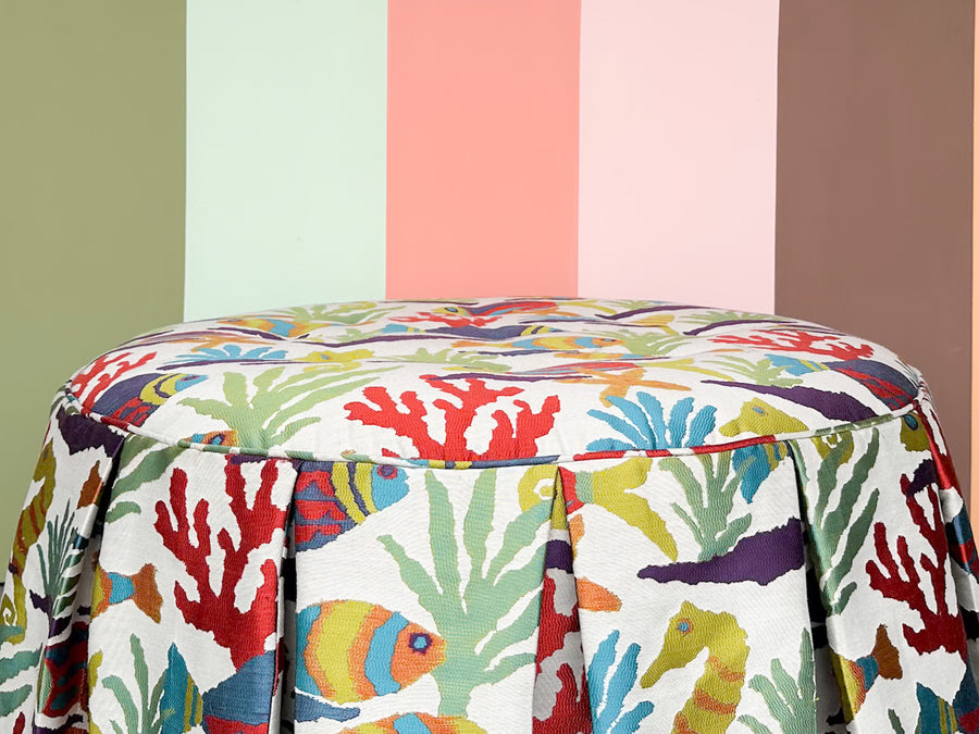 Sea Life Upholstered Ottoman