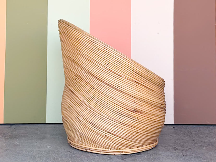 Pencil Reed Rattan Pod Chair