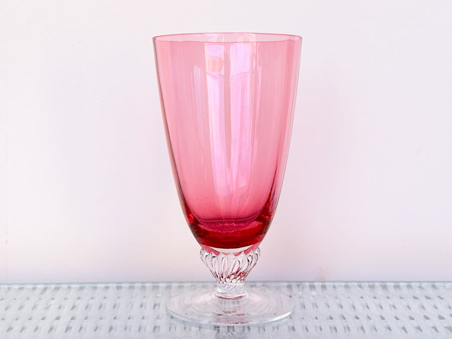 Set of Twelve Georges Borgfeldt Lisa Cranberry Tea Glassware