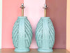 Pair of Island Chic Woven Lamps