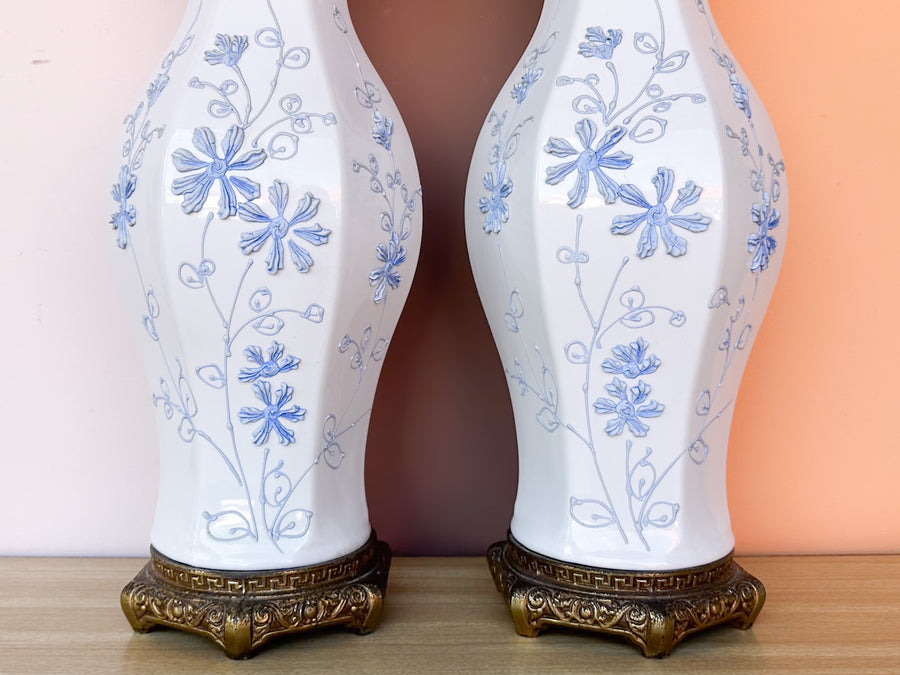Pair of Baby Blue Icing Lamps