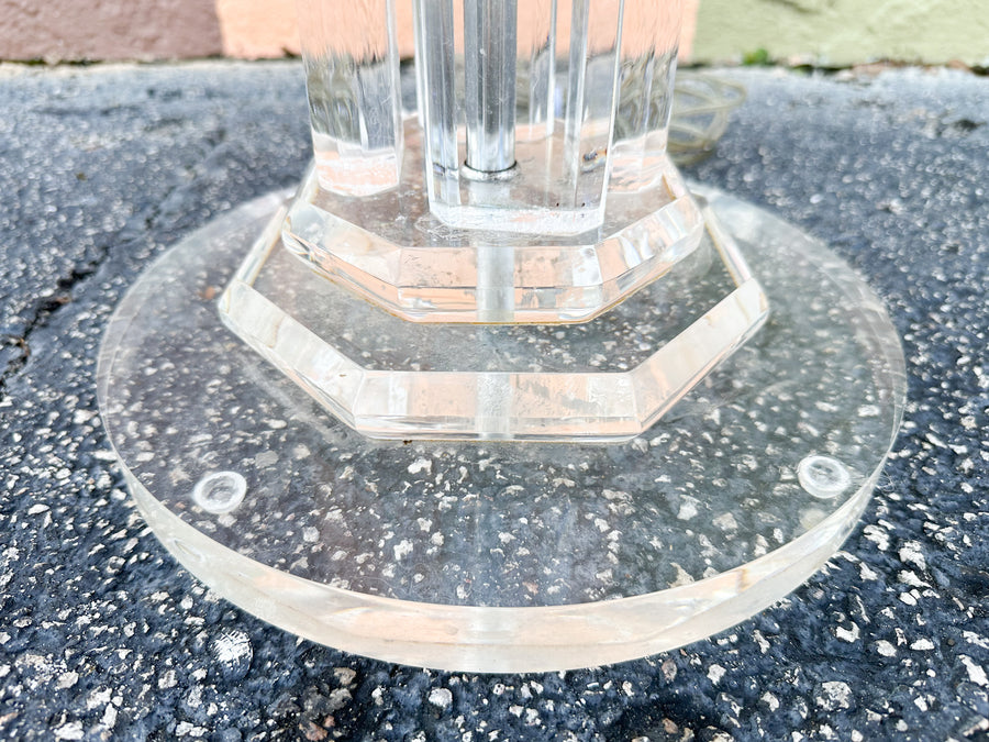 Karl Springer Style Lucite Table Lamp