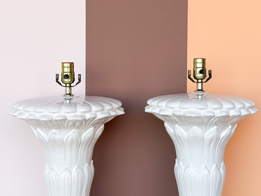 Pair of Roche Style Lamps