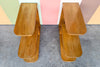 Pair of Frankl Style Two Tier Rattan Side Tables