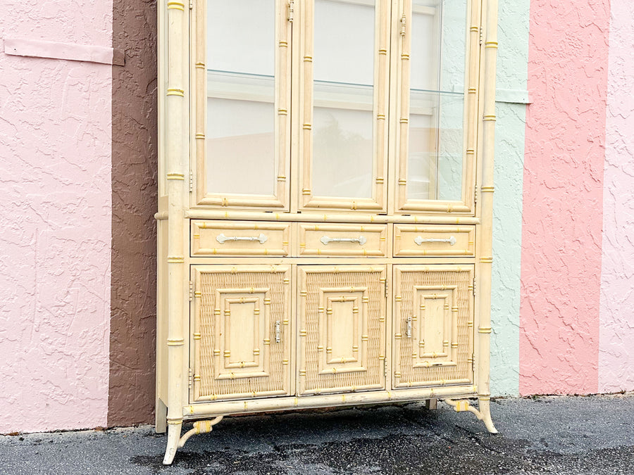 Stanley Faux Bamboo Cabinet