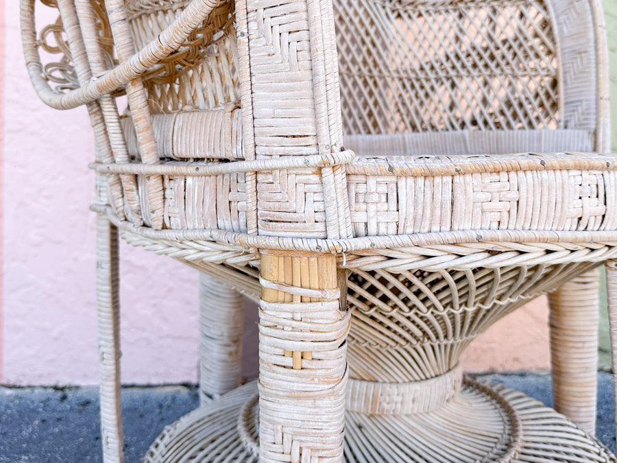 Coastal Chic Rattan Peacock Chair