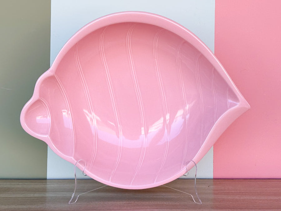 Pretty Pink Japanese Shell Platter and Bowl