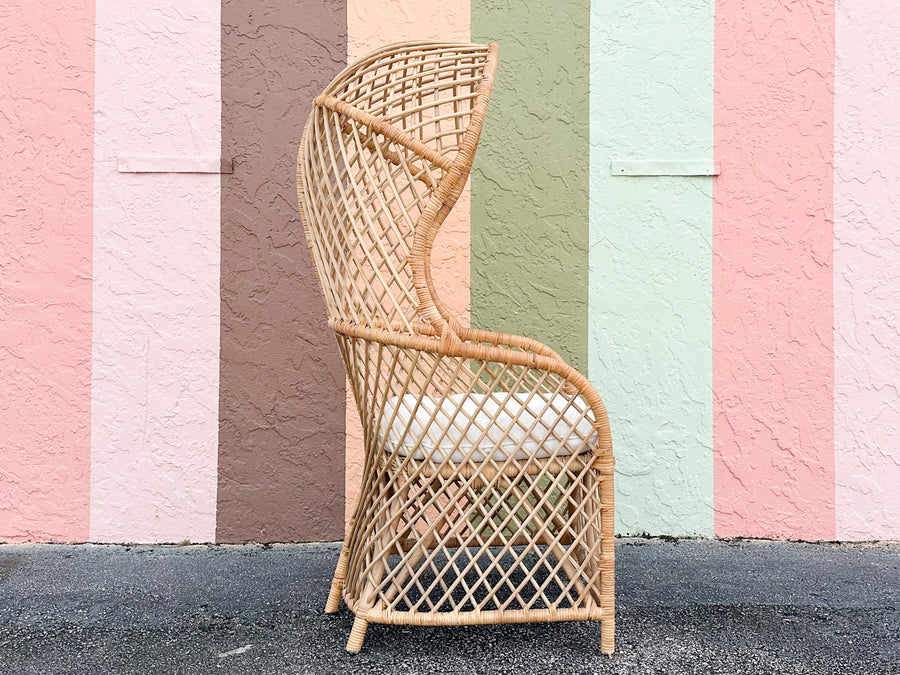 Island Style Hooded Rattan Chair