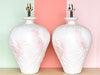 Pair of Large Plaster Cockatoo Lamps
