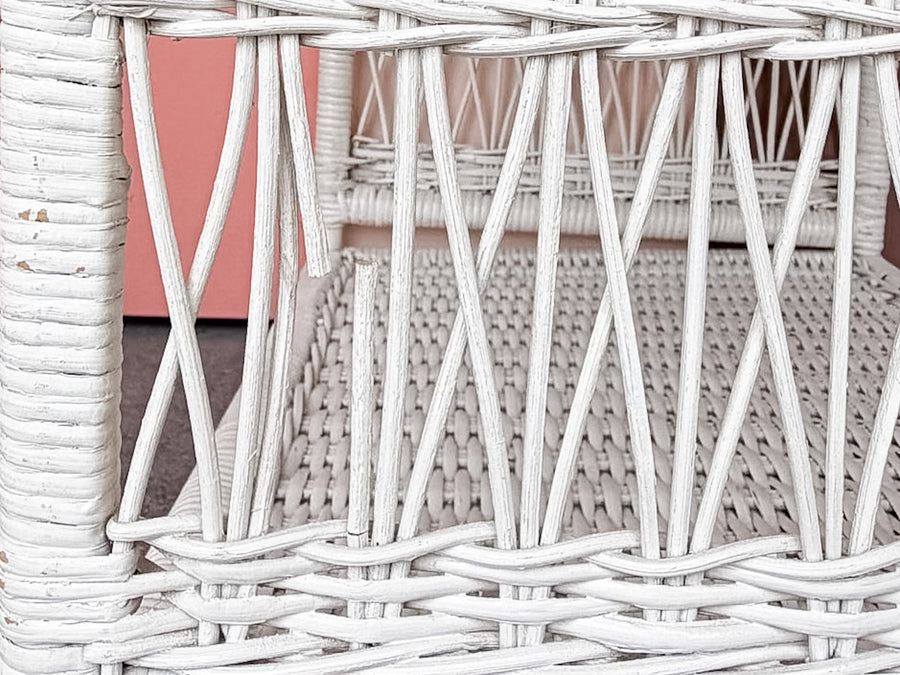 Pair of Wicker Chic Side Tables